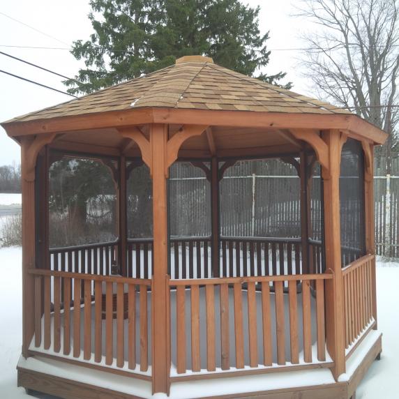12' Octagon Gazebo, Shingled Roof 5799 Better Way Sheds